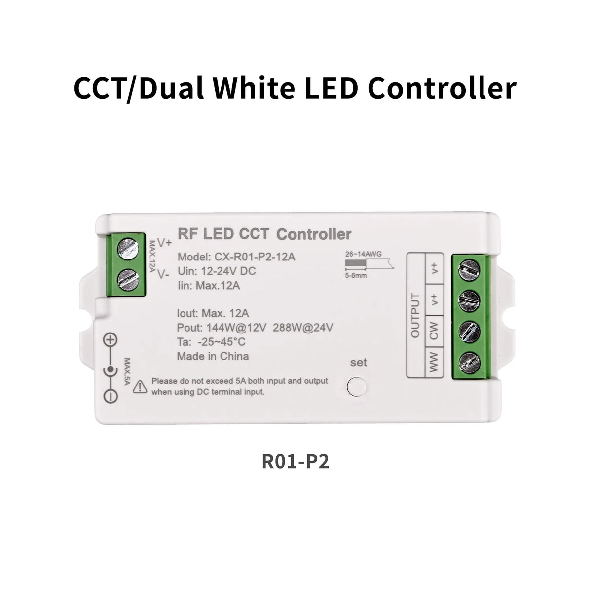 contrôleur led rf télécommande dimmable rgb rgbw cct bande lumineuse 12v 24v sans fil
