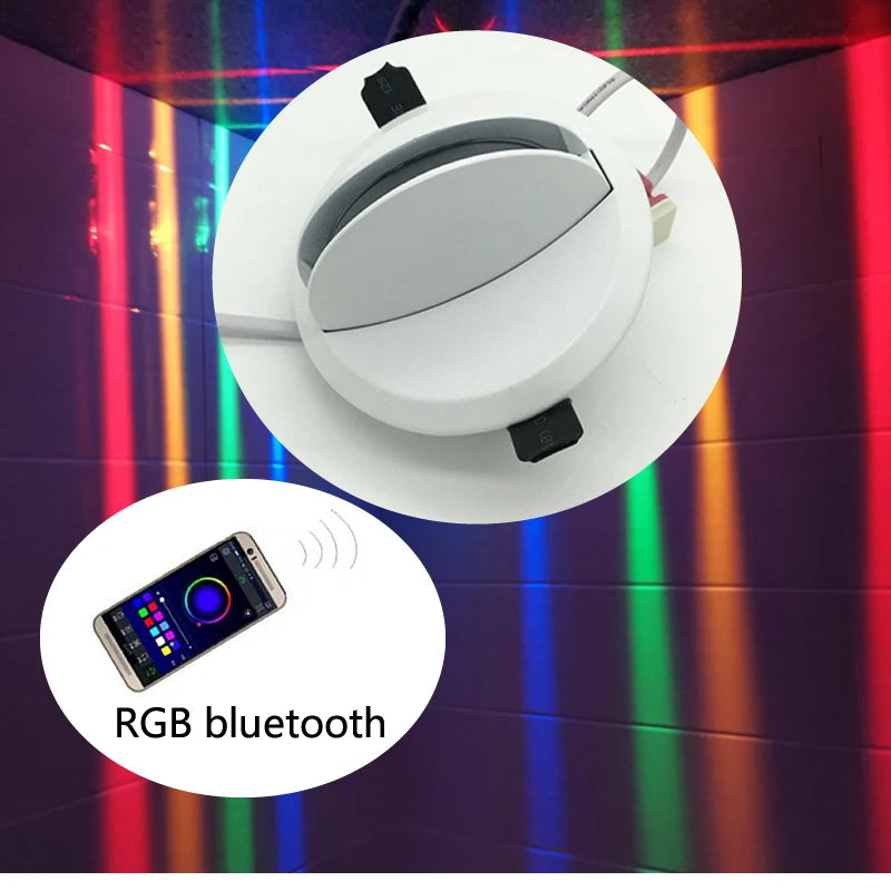 projecteur led encastrable mural 360 degres lumiere couleur moderne