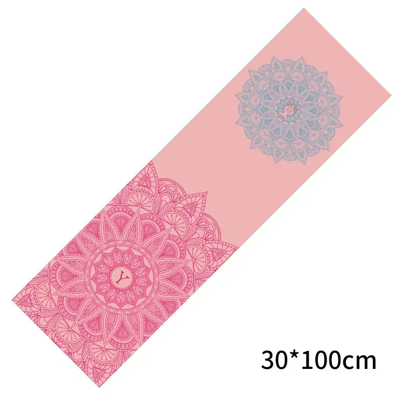 serviette yoga rose bleu mandala motifs floraux moderne 100cm matériaux fibre superfine