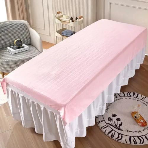 couvre lit massage spa esthétique imperméable motif carreaux coussin rond pliable moderne