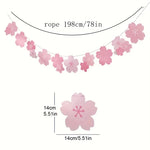 guirlande fleurs cerisier papier rose blanc mariage anniversaire valentin décoration festive japonaise