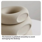 vase céramique moderne blanc noir beige simple minimaliste texture mat décoration maison salon