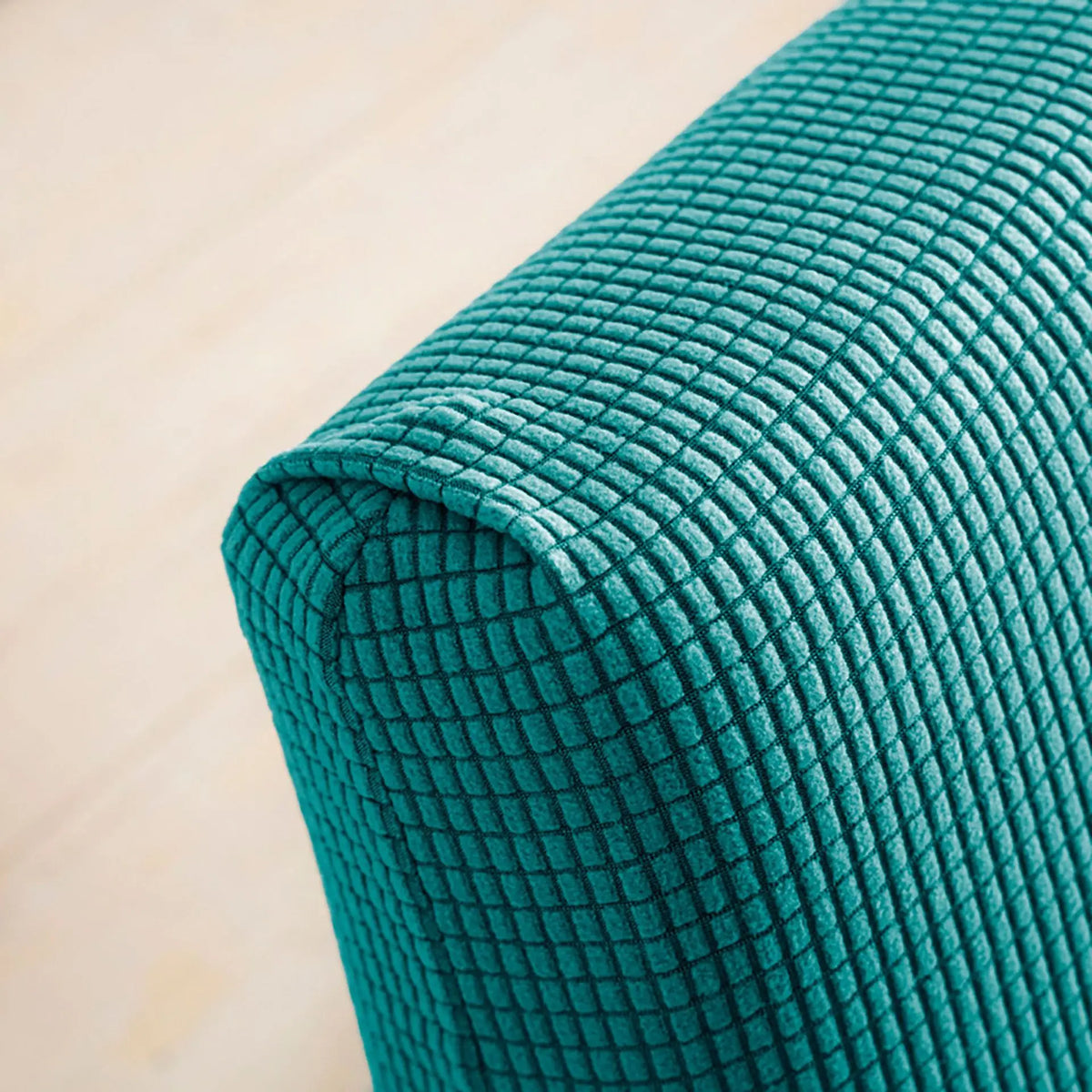 housse canapé extensible tissu jacquard vert petit carreau moderne canapé lit
