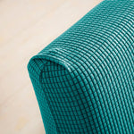 housse canapé extensible tissu jacquard vert petit carreau moderne canapé lit