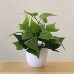 plantes artificielles vertes bonsaï ornement accessoires photo scindapsus pot rotin extérieur moderne
