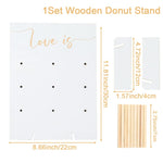 panneau decoratif bois donuts mariage anniversaire baptême fete decorations cupcakes meringues