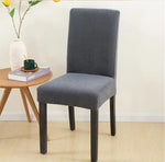 housses chaise moderne gris tissu petits points polyester coton plage fauteuil mariage banquet protection