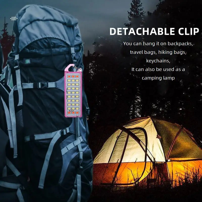 lampe poche rechargeable led rose verte noire transparent moderne compact clips détachables câble usb