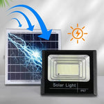 lampe solaire 50w 100w 200w 300w 500w ip67 panneau solaire led noire moderne