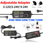 adaptateur électrique réglable tension sortie 3v 12v 24v entrée ac 100v 240v certification rohs