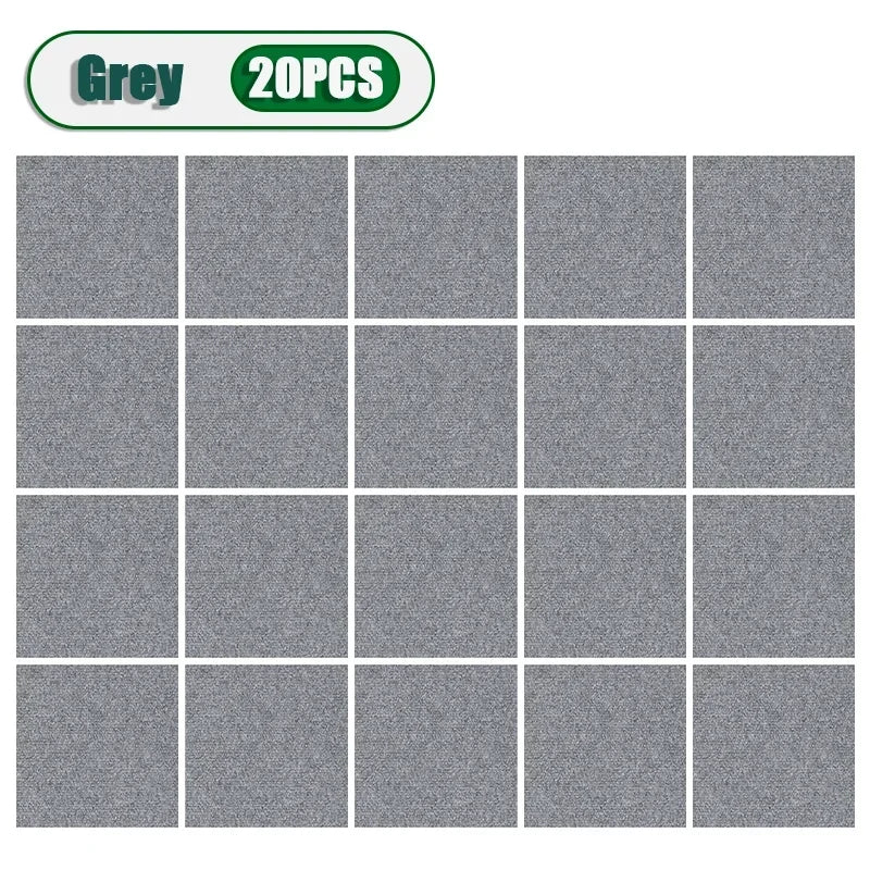 tapis auto adhésif carré 30x30 cm texture tissée sol intérieur maison moderne décoratif
