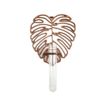porte vase mural bois foncé moderne minimaliste texture naturelle vase transparent geometrique jellyfish sun