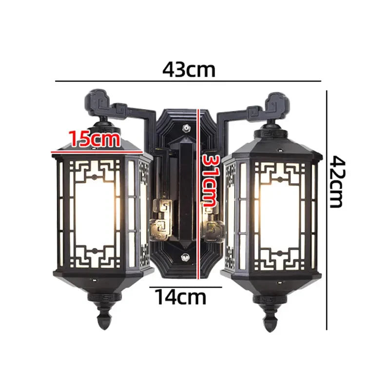 applique murale led bronze doré grille géométrique classique éclairage chambre entrée moderne vis fixation