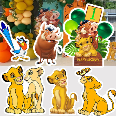 Décoration anniversaire Roi Lion Simba panneau KT