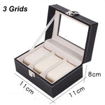 boîte rangement cuir noir montres bijoux élégante boutons fermeture moderne