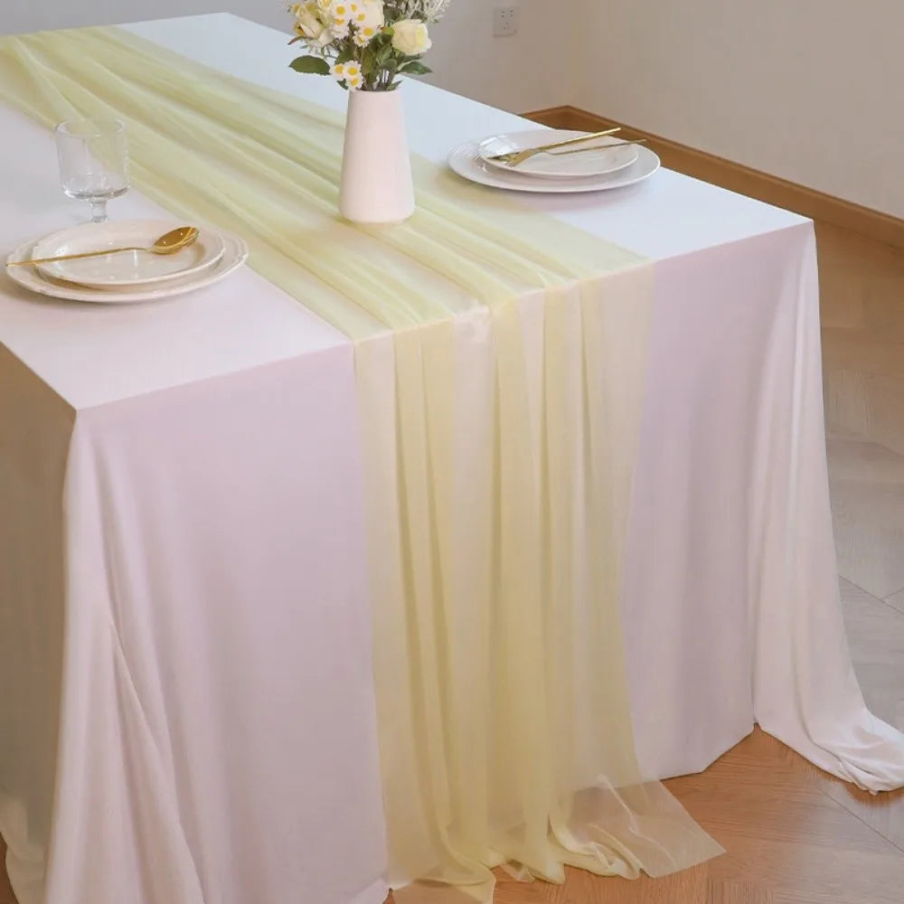 nappe opaque chemin table semi transparent blanc vert différents événementiels mariage receptions