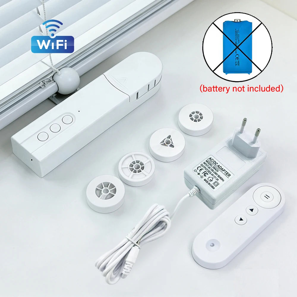 rideaux motorisés intelligent wifi blanc moderne télécommande boutons(opcode: long tail title generation)
