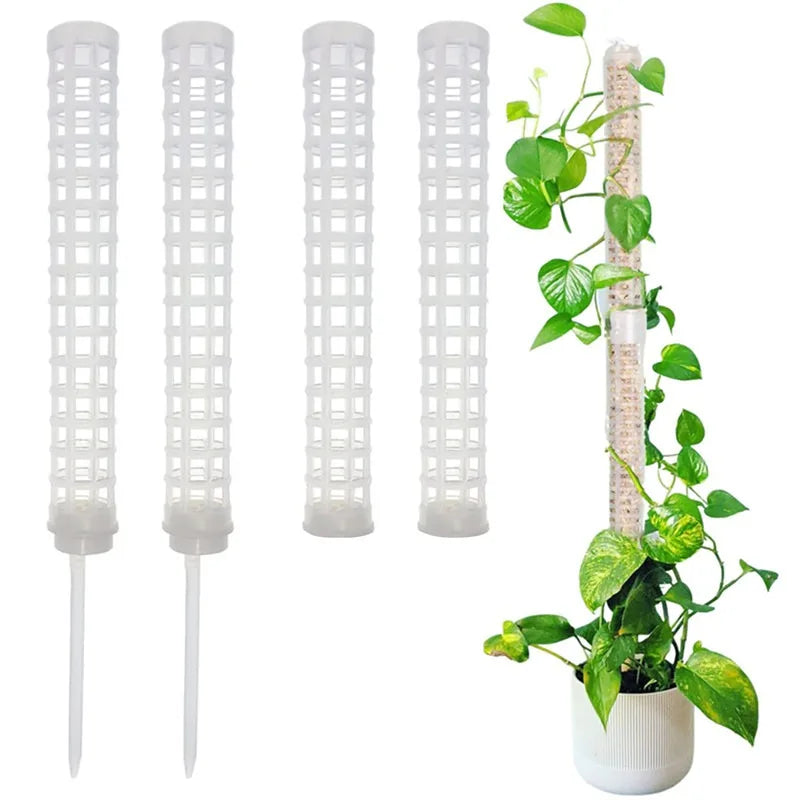 support plante plastique blanc moderne grille mailles régulières insertion sol