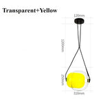 lustre suspendu moderne transparent ampoules led colorées chambre salonhôtel