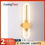 lampe murale moderne blanc or electroplating texture base carrée contemporaine deux sources led 2.5g