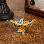 lampe aladdin miniature ornement florale orientale suspendue décoration dorée complexe