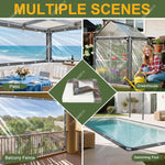 rideau translucide anti pluie anti uv transparent moderne balcon jardin 200x200cm 400x600cm