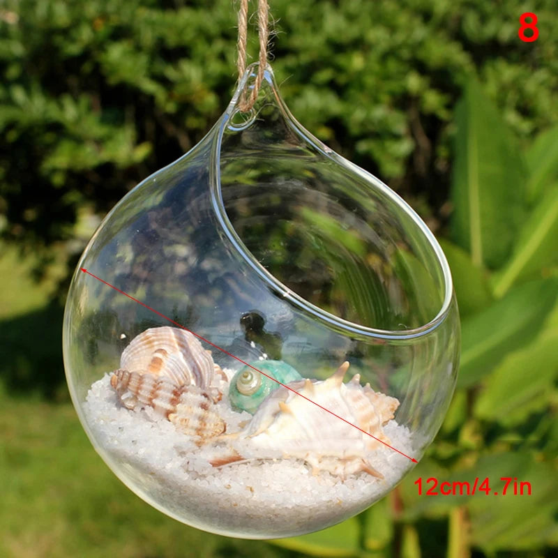 terrarium suspendu verre transparent plante mousse fleur moderne minimaliste