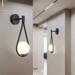 lampe murale moderne or noir goutte verre métal chambre entrée 249lm 90260v