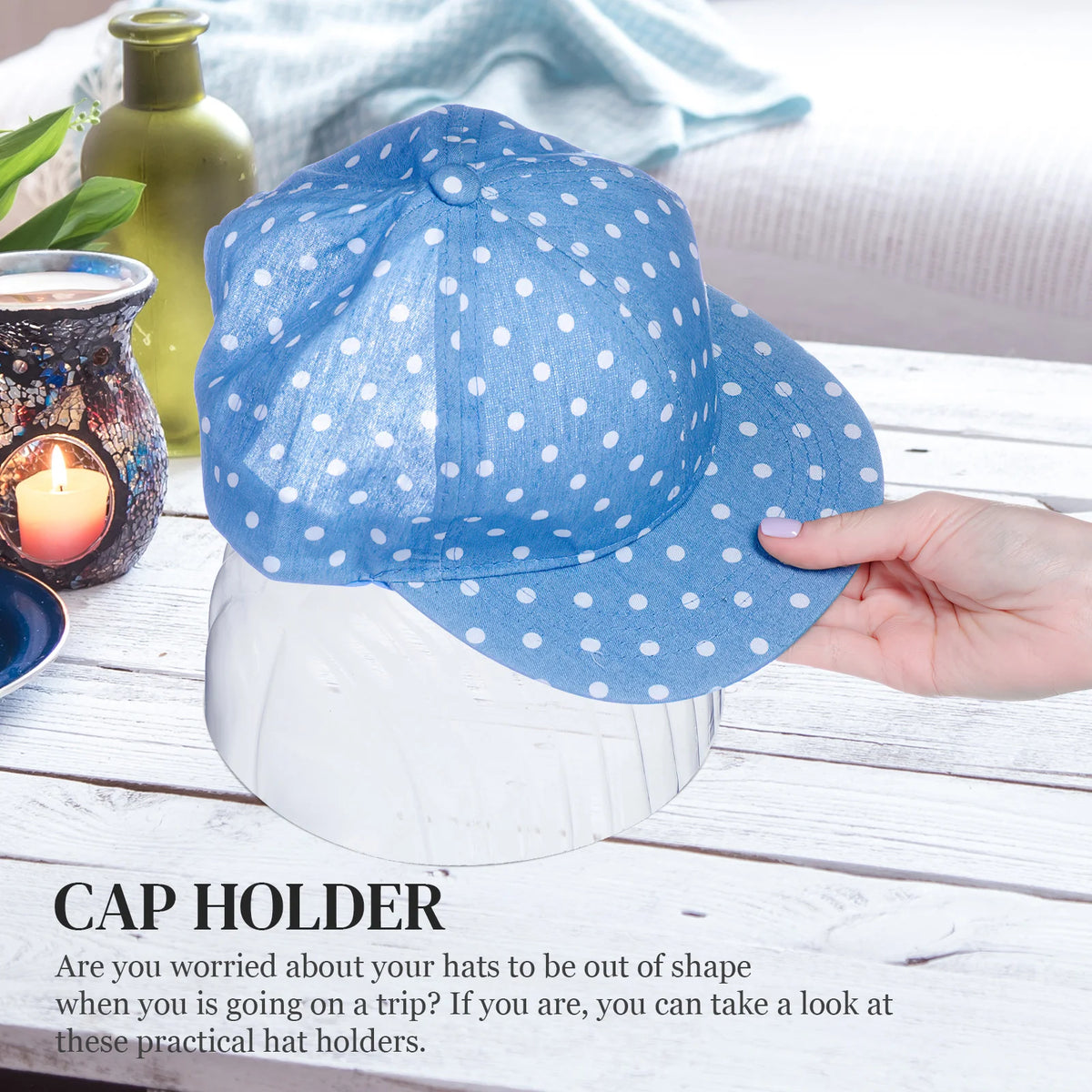 support casquette transparent holder affiche cap shaper insert rangement basebal stand display inner support