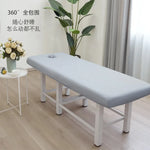 table massage adulte gris clair moderne couverture tabouret pieds