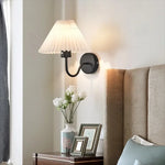lampe murale moderne or plissée éclairage chambre coucher salon led fixée mur