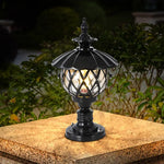 lampe table vintage aluminium bronze noir ajourée ip65 led e27