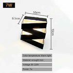 lampes murales modernes led noires géométriques extérieures intérieures 21cm 10cm