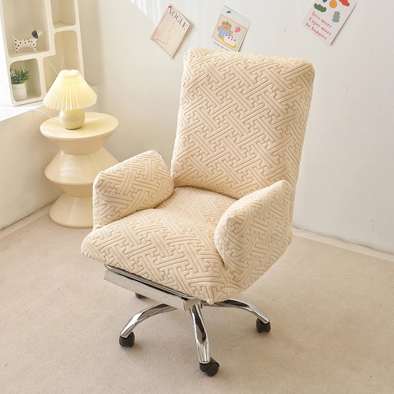 fauteuil moderne orange accoudoirs coussin d'assise tête inclinable élasthanne polyester