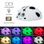 veilleuse led rgb coccinelle rouge enfantin batterie rechargeable tactilesleeping lights ambient reading