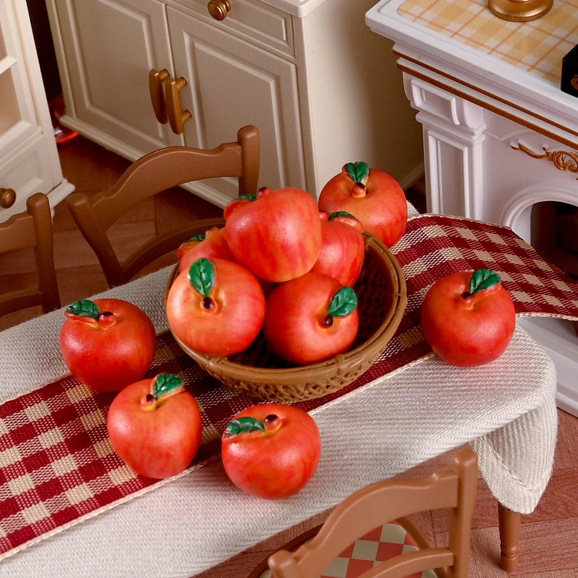 décor maison fruits artificiels résine pastèque fraises pommes raisins oranges réaliste details cuisine 10pièces