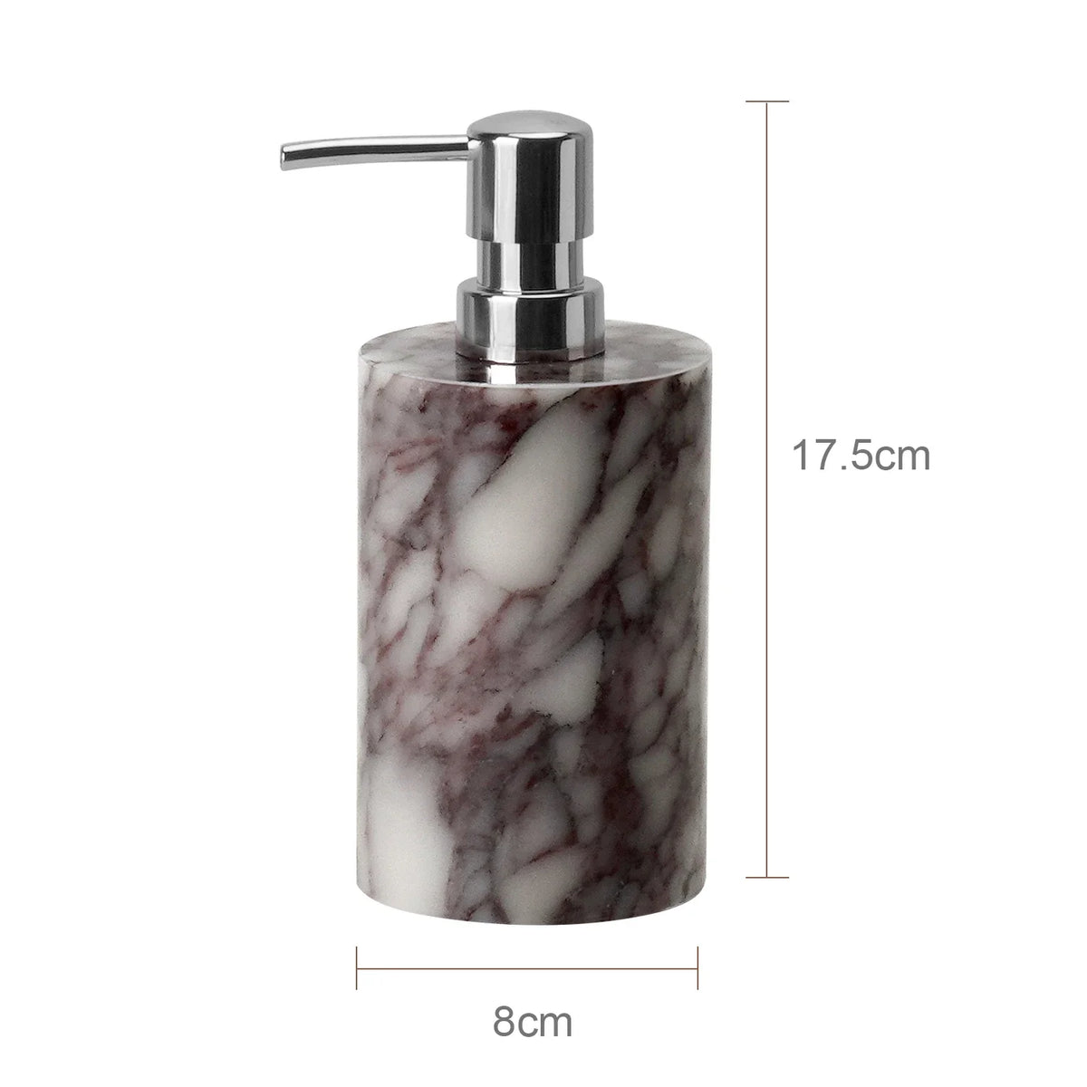 ensemble salle bain marbre moderne blanc gris rose distributeur savon pot brosse dents diffuseur