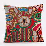 housse coussin multicolore motif ethnique imprimé polyester respectueux environnement bohème abstrait 45cm 45cmzipcode