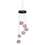 cloche vent moderne motifs floraux crochet métallique multiple couleurs extérieur