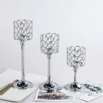 bougeoir moderne or argent cristal élégant table maison mariage