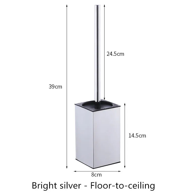 brosse wc acier inoxydable porte brosse noir argent doré moderne fixation murale poignée base