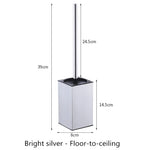 brosse wc acier inoxydable porte brosse noir argent doré moderne fixation murale poignée base