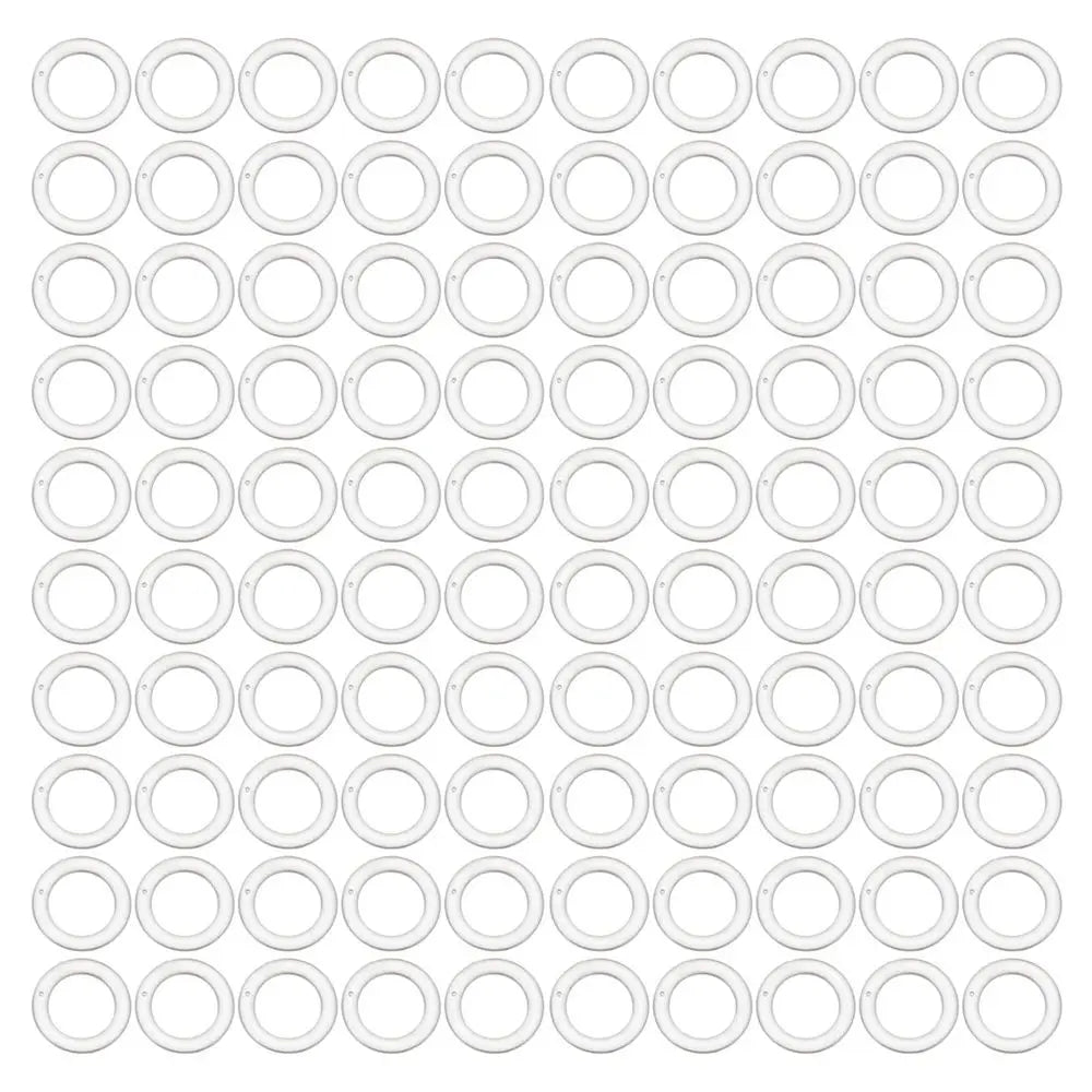 anneaux suspension transparents plastique modernes accessoires rideaux decoration intérieure sans motif blanc
