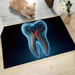 tapis sol dentaire motif dent mousse antidérapant velours salon entrée maison moderne décor