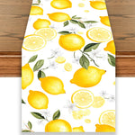 tableau citron chemis table imprimé fleurs motifs fruits décoration saisonnière été printemps rustique extérieurintérieur