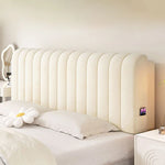 tête lit moderne velours uni beige clair adhésif poche smartphone grande tailleversiblewasher