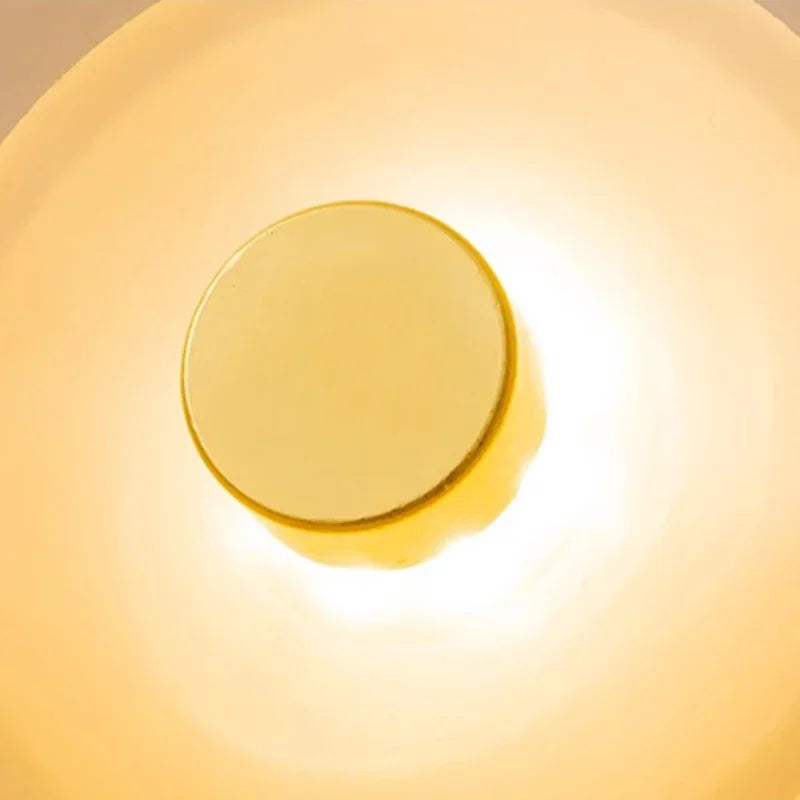 lampe murale contemporaine or brillante 25cm interrupteur câble
