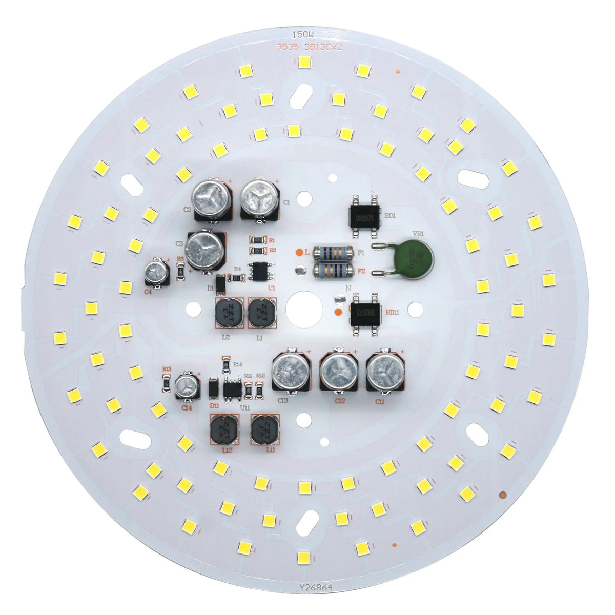 plaque led circulaire blanc matrice diodes smd 50w 80w 150w ac220v 240v