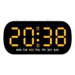 horloge numérique led moderne blanc affichage calendrier alarme