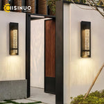 lampe murale moderne cristal bulle aluminium anti rouille extérieure noir argenté led ip65 garage
